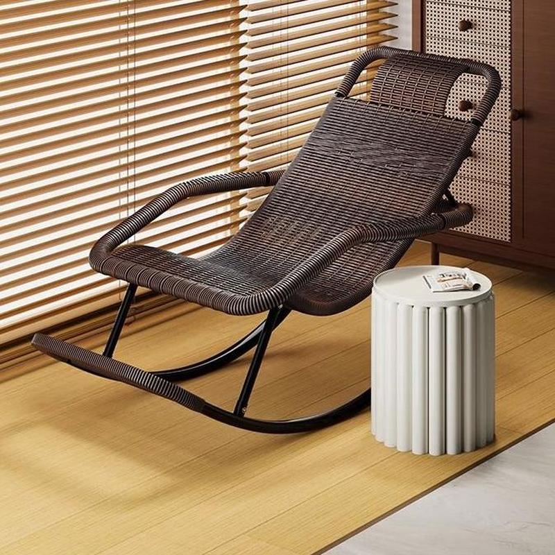 Traditional Black Metal Frame Rocking Chair with Spindle Back and High Weight Capacity - image 16