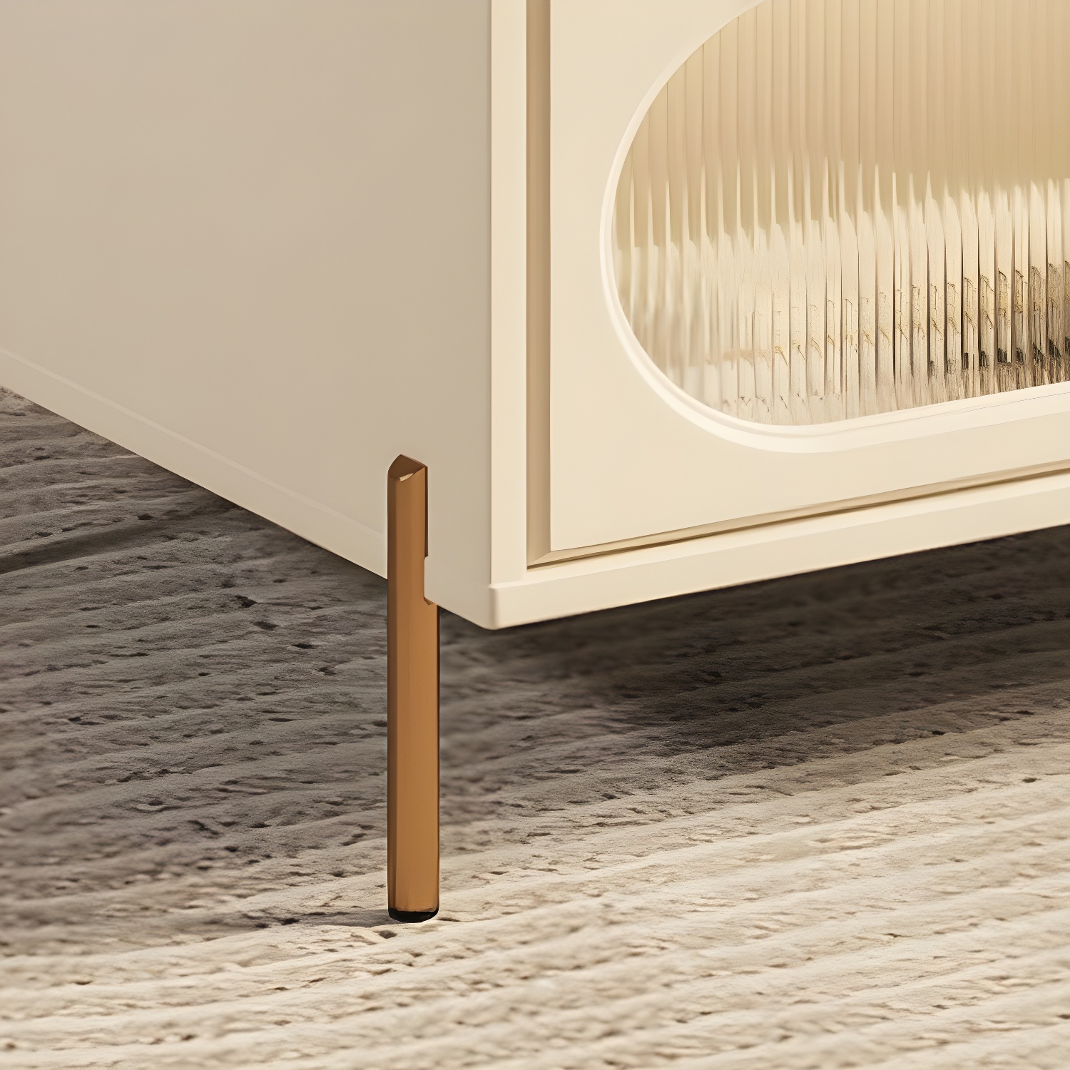 White Cable Management TV Console Modern Engineered Wood Media Console - image 8