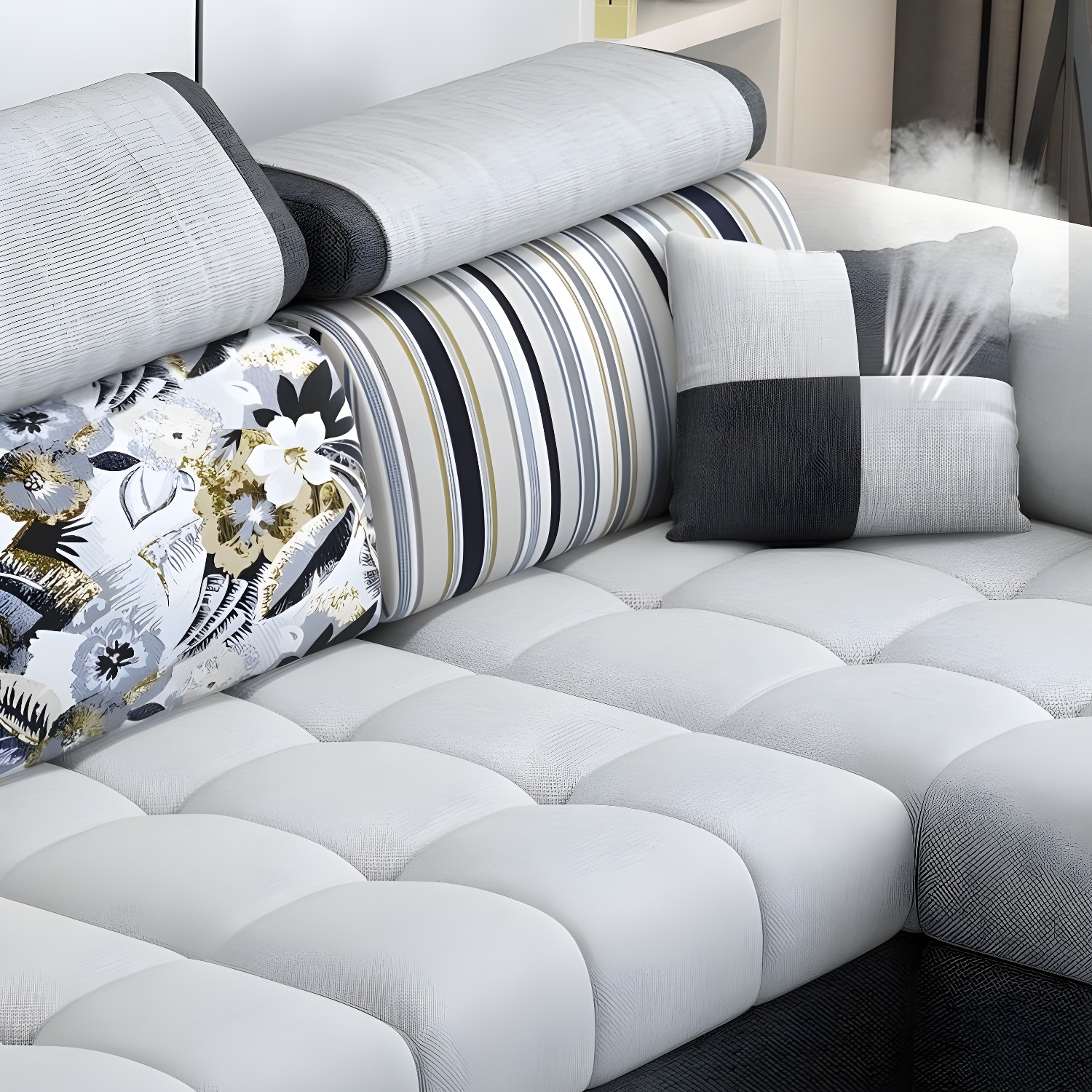 Contemporary L-Shaped Sectional Sofa with Adjustable Pillows and Storage - image 12
