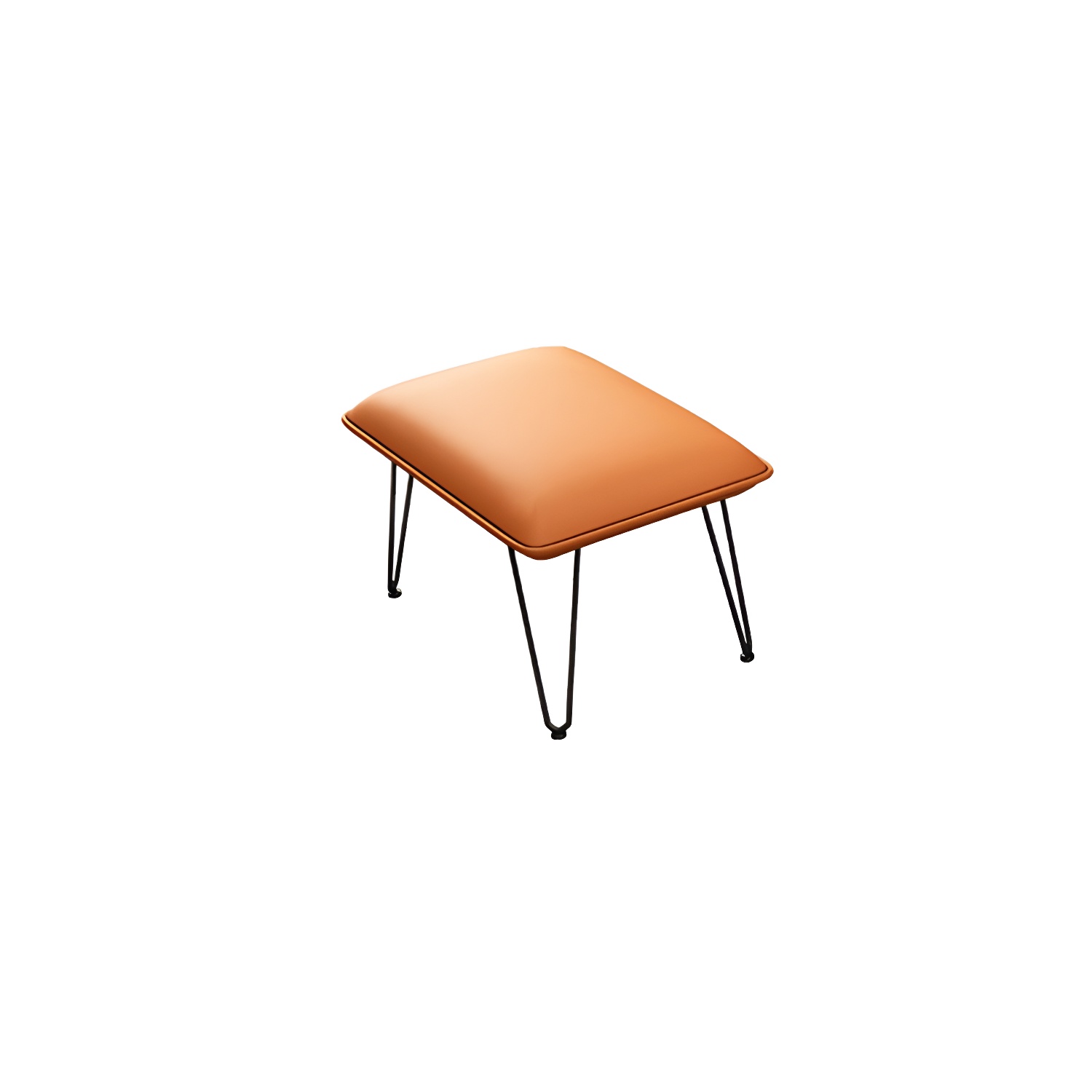 Modern Glider Chair Pure Color Metal Dark Legs Rocking Chair with Ottoman - image 15