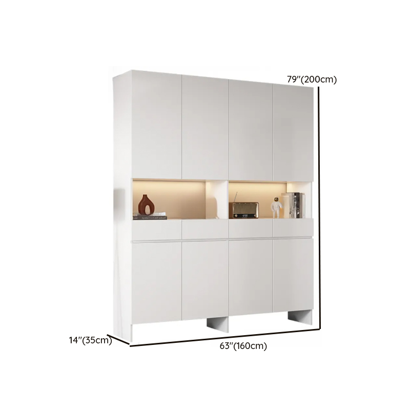 Trendy Rectangle Accent Cabinet with Hutch, Changeable Shelf, Groove Handles, Multi-Color Top, and Soft Close Drawer - image 27