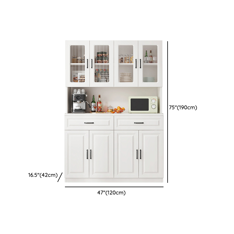 Freestanding Open Kitchen Storage Cabinet with Microwave Shelf, Countertop and Kitchen Appliance Storage for Kitchen in a Modish Style - image 15