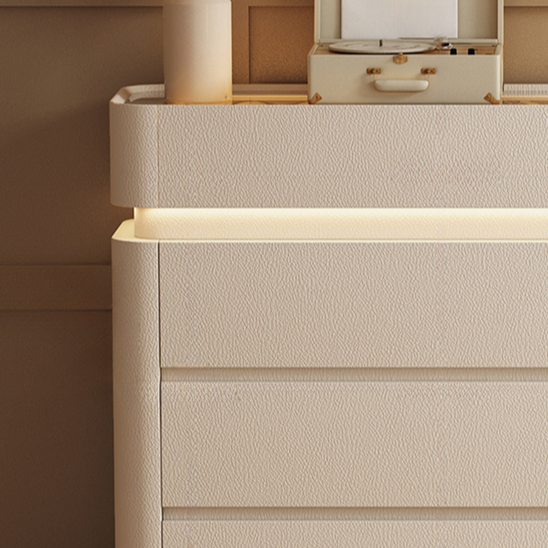Simplistic Hardwood Double Dresser with 8 Horizontal Drawers and LED Lights - image 12