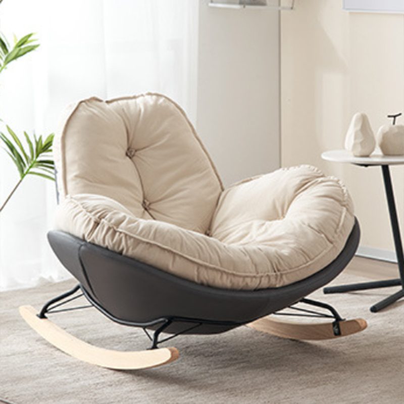 Modern Upholstered Rocking Chair - Small Height, Strongly Built Supporting 398lbs+ Weight - image 3