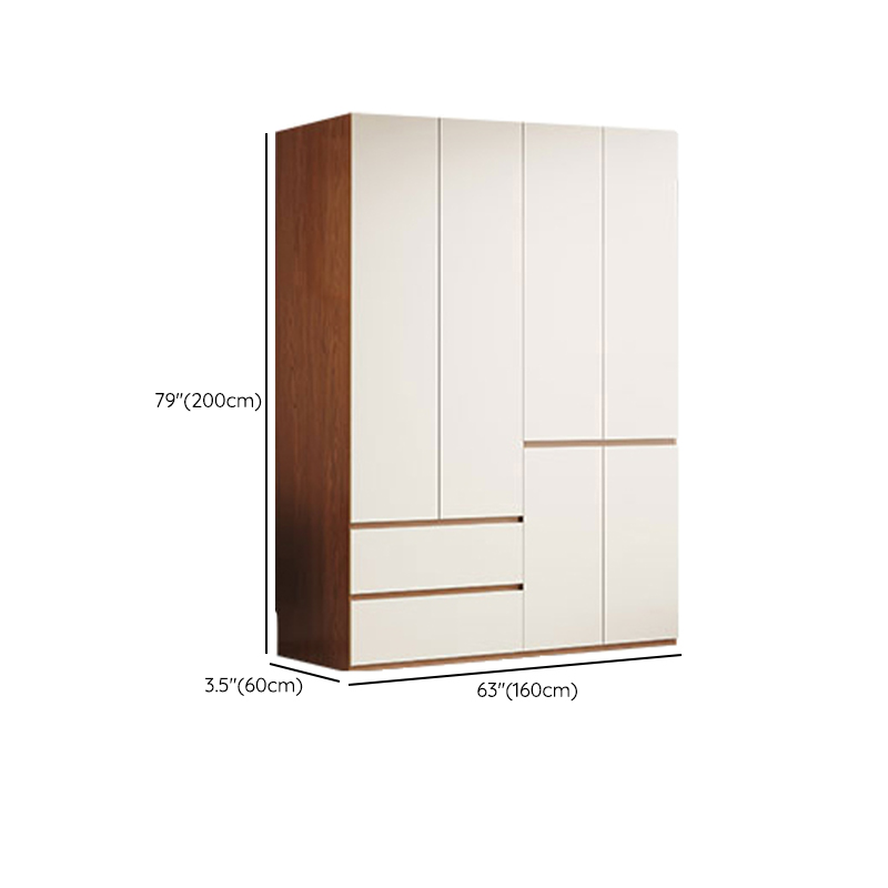 White Modish Manufactured Wood Armoire Cabinet with Soft Close Drawer, Soft Close Door, Interior Shelves, and Clothing Rod - image 8