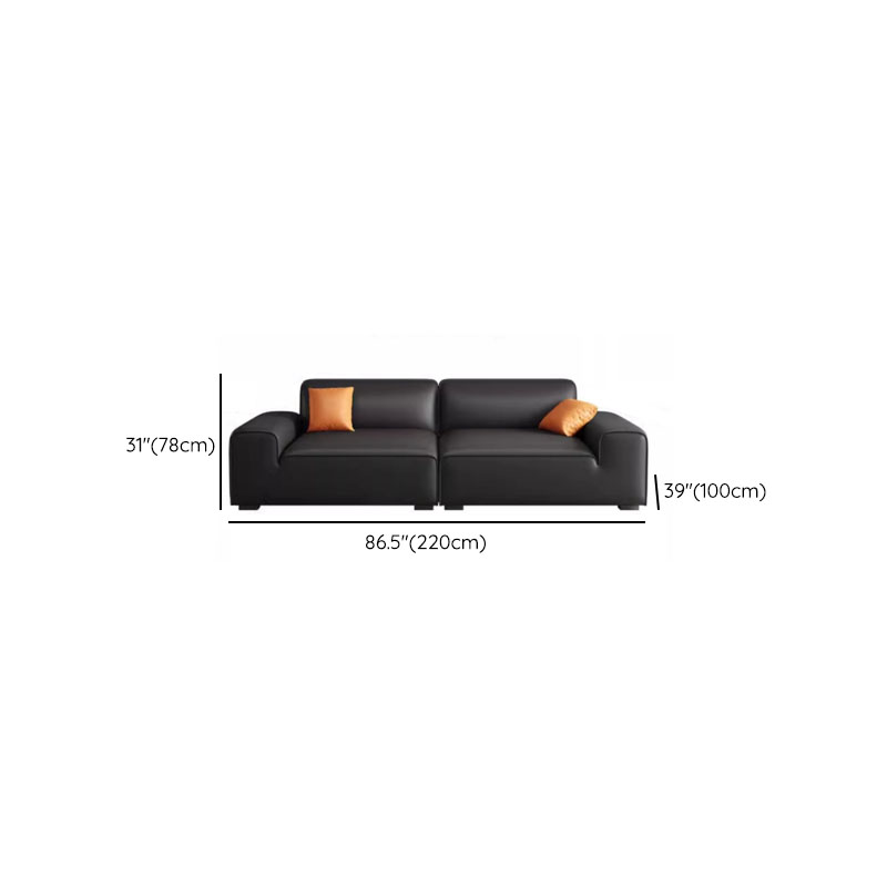Midnight Black/White Standard Sofa/Loveseat with Armrest for Drawing Room - image 11