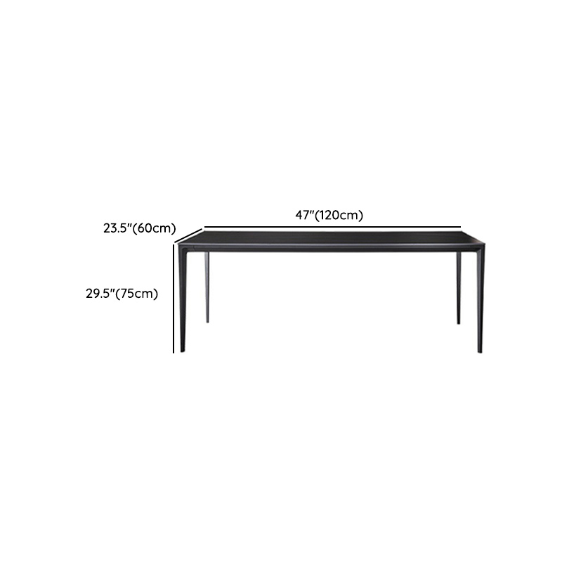 Elegant Industrial Style Dining Set in Black - 7 Piece with Metal Material - image 8