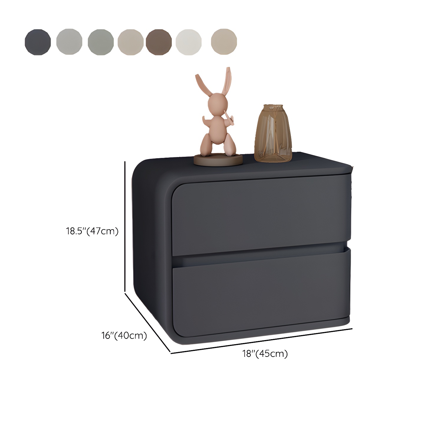 Scandinavian Pine Accent Table Nightstand Drawers Included with Legs - image 18