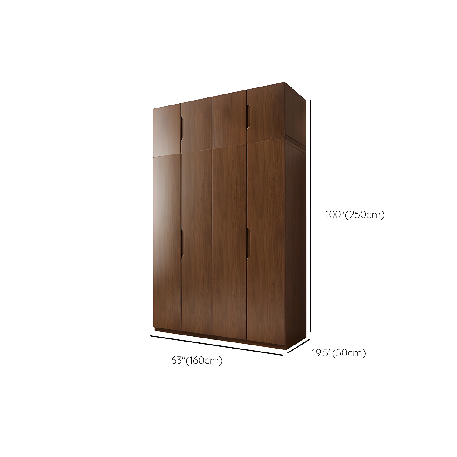 Contemporary Oak Solid Wood Wardrobe Freestanding Multifunctional Wardrobe - image 32