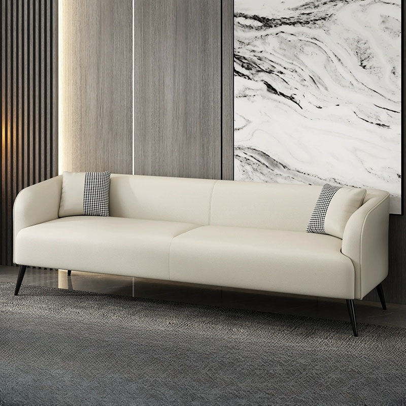 Modern Pine Wood Upholstered Three-Seater Sofa with Foam Seat in Solid Color - image 3