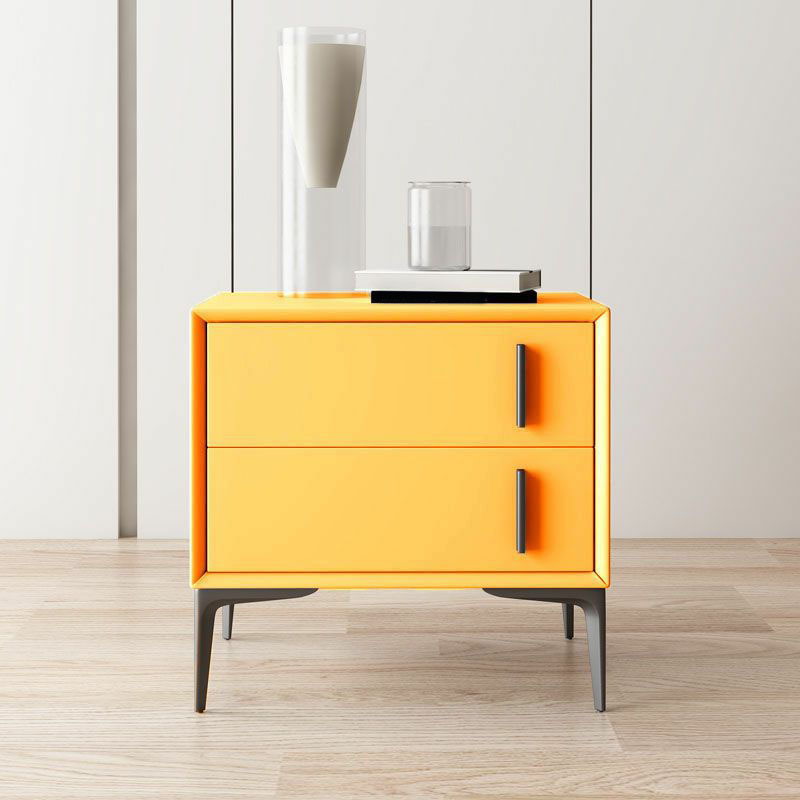 Trendy Multi Color Pu Drawer Storage Nightstand with 2 Drawers & Leg - image 5