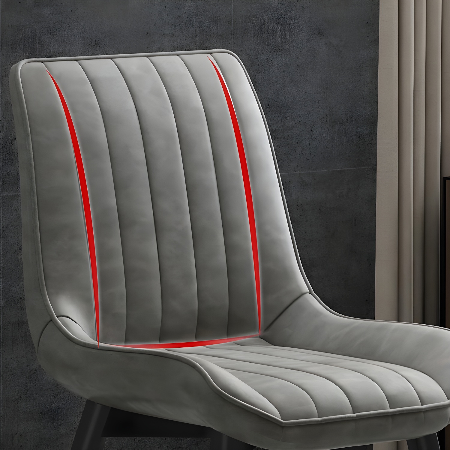 Glam Faux Leather Dining Chair Parsons Chair in Matte Finish for Home - image 12