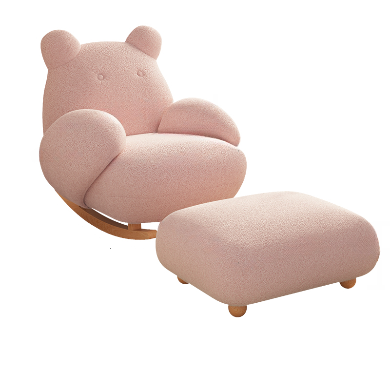 Contemporary Upholstered Rocking Chair with Cushioned Round Arm, Ottoman Included/Not Included - image 16