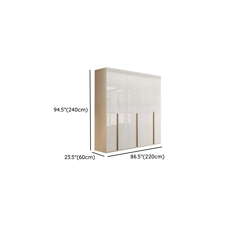 Chalk Minimalist Laminate Cabinet Armoire with Soft Close Drawer, Soft Close Door, Interior Shelves, and Clothing Rod - image 26