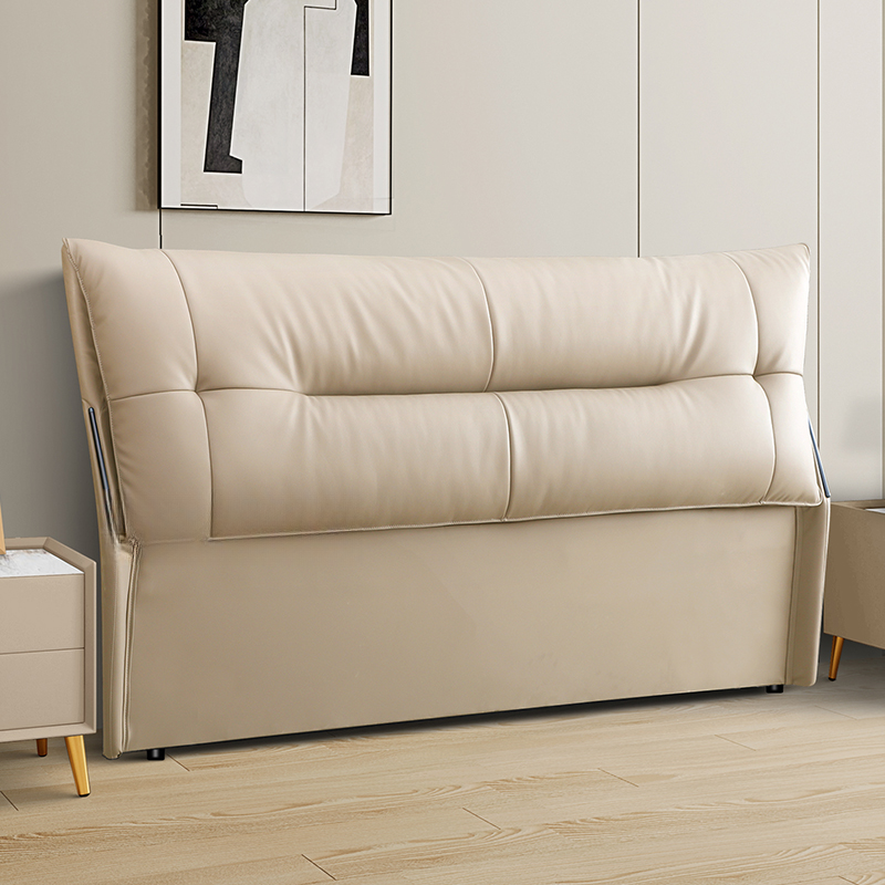 Simplistic Style Panel Headboard with No Distressing, Piled Tufted Rectangular Shape for King/Queen/Full Bed, Cotton Upholstery Fill, Standard Height - image 3