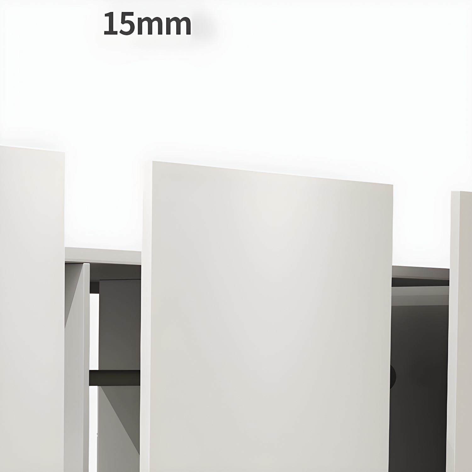 White Glass Wardrobe Rod Included Wardrobe Wardrobe Closet without Light - image 6