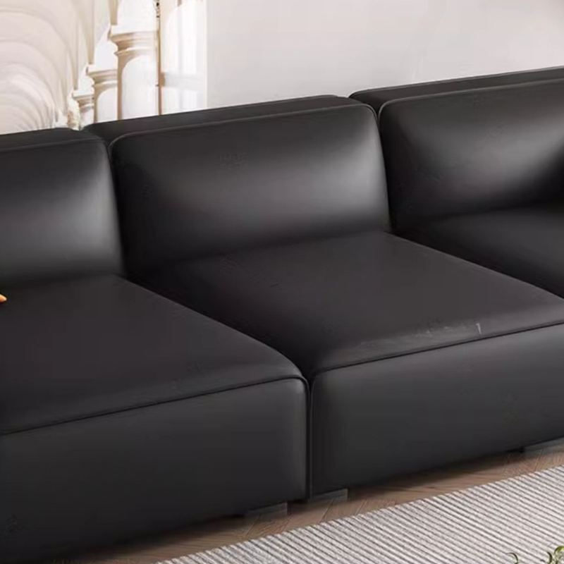 Midnight Black/White Standard Sofa/Loveseat with Armrest for Drawing Room - image 5