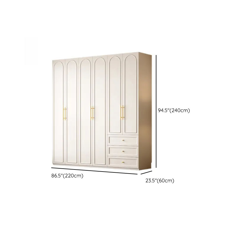 Chalk Modern Wooden Standalone Almirah with 3-Drawer/6-Drawer, Soft Close Door, and Interior Shelves - image 22