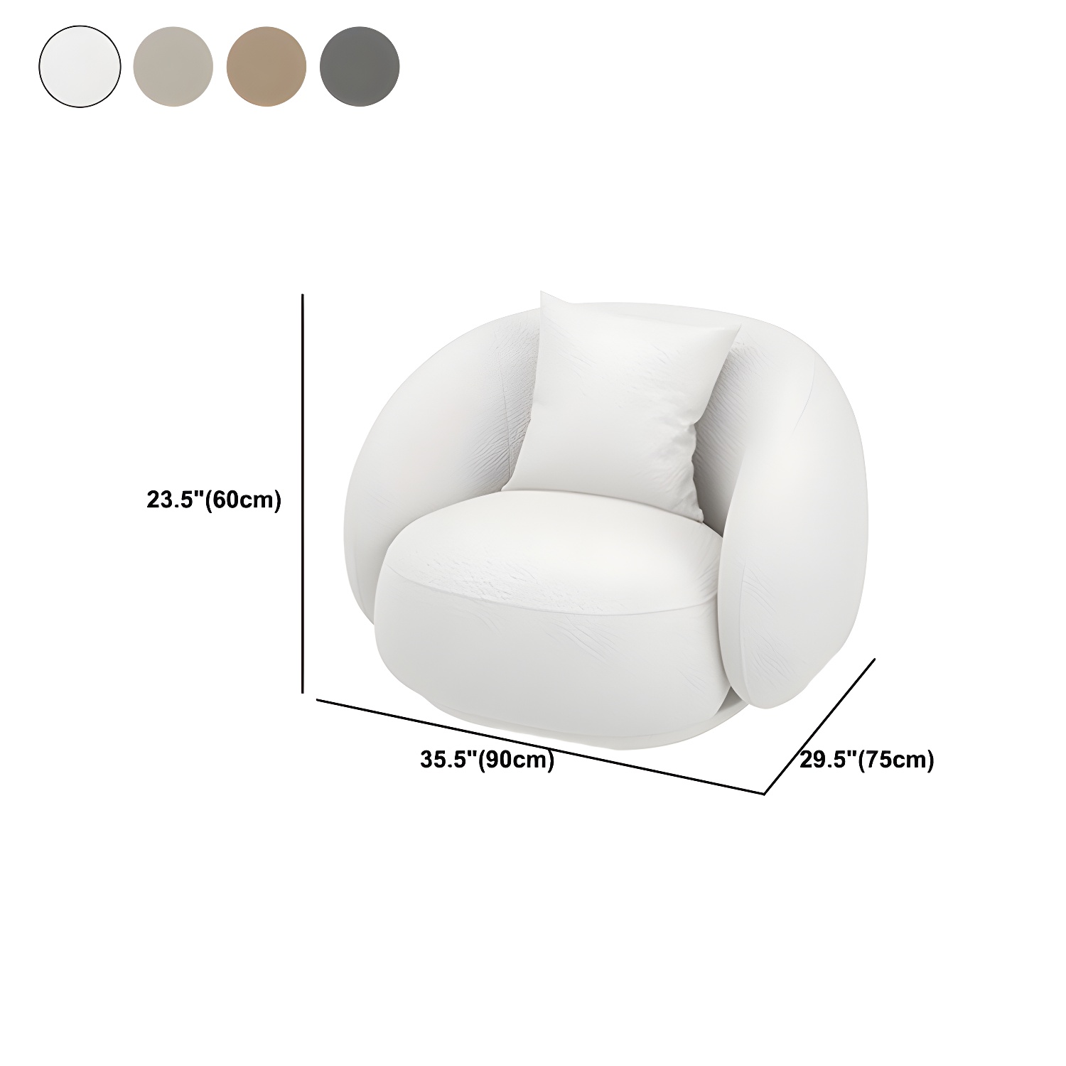 Modern Style Sofa with Curved Back and Padded Sponge Seat Sofa - image 15