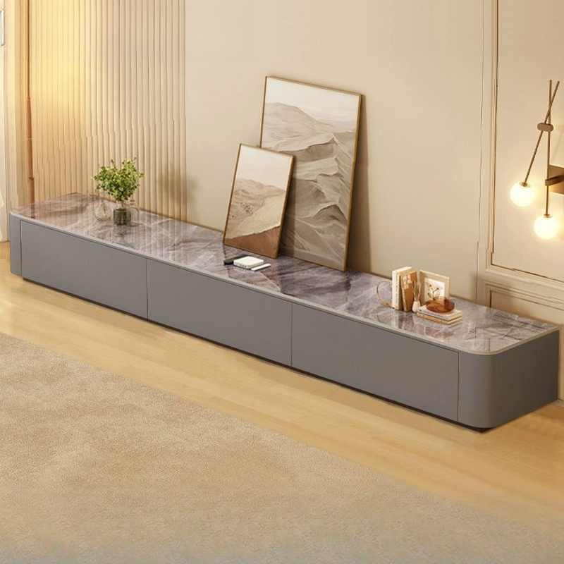 Modern Simple Style Glass TV Stand with 4-Drawer/3 Drawers