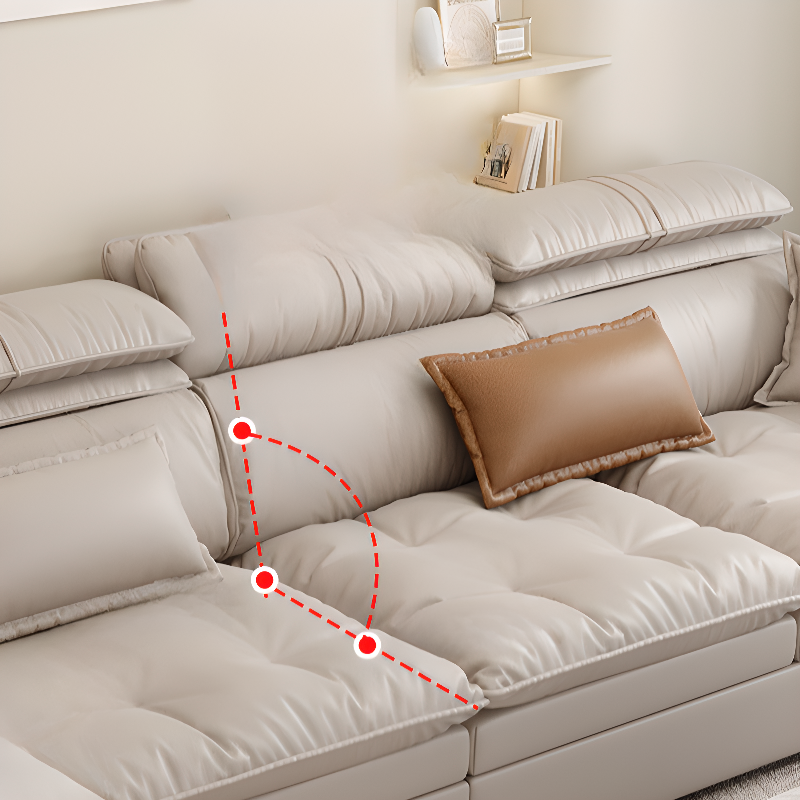 Comfortable L-Shape Corner Sectional Seats 5, Right Hand Facing with Down Seat Fill - image 4