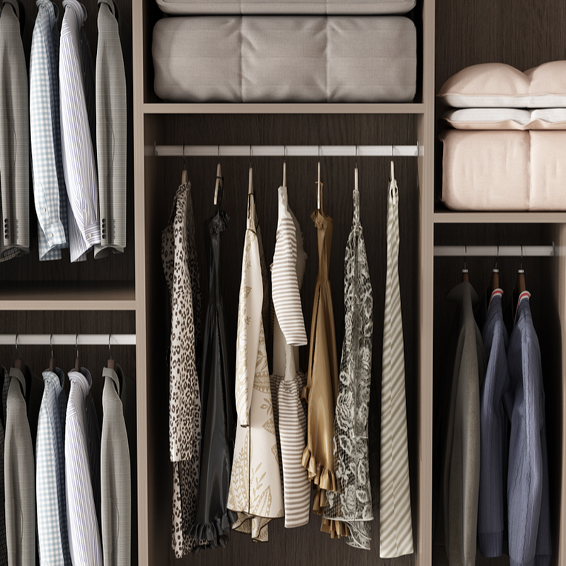 Rustic Brown Self-supporting Armoire Cabinet Pine with Shelves - image 5