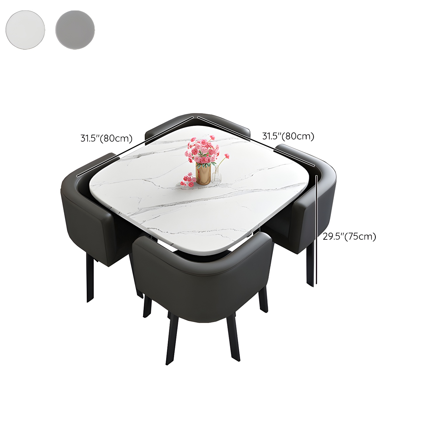 Modern Wood Dining Table Set 5 Pieces Dining Set for Home Use - image 33