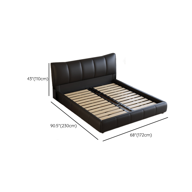 Ink Simplistic Storage Bed/Platform Bed in Genuine Leather with Leg for Bedroom - image 10