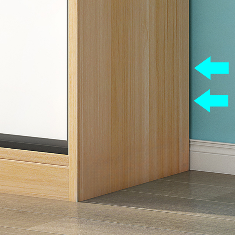 Natural Finish Minimalist Laminate Cabinet Armoire with 3-Drawer/4-Drawer, Soft Close Door, Interior Shelves, and Clothing Rod - image 3