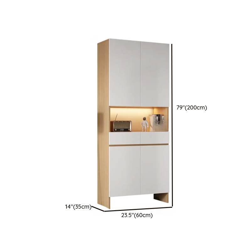 Trendy Rectangle Accent Cabinet with Hutch, Changeable Shelf, Groove Handles, Multi-Color Top, and Soft Close Drawer - image 28