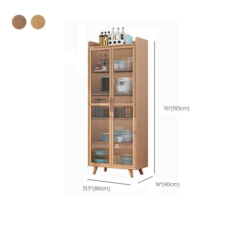 Scandinavian Style Narrow Wood Cabinet 40 cm Buffet & Sideboard Without Drawers Server - image 30