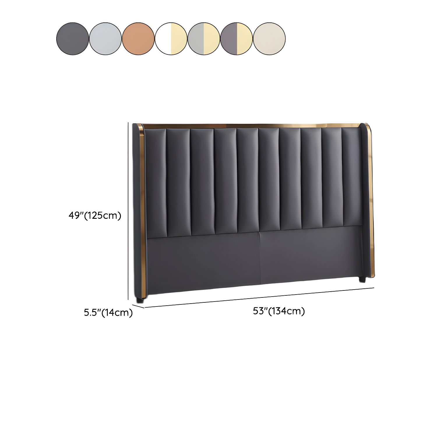 Modern Upholstered Leather Wingback Headboard with Wood Legs and Rectangular Shape - image 14