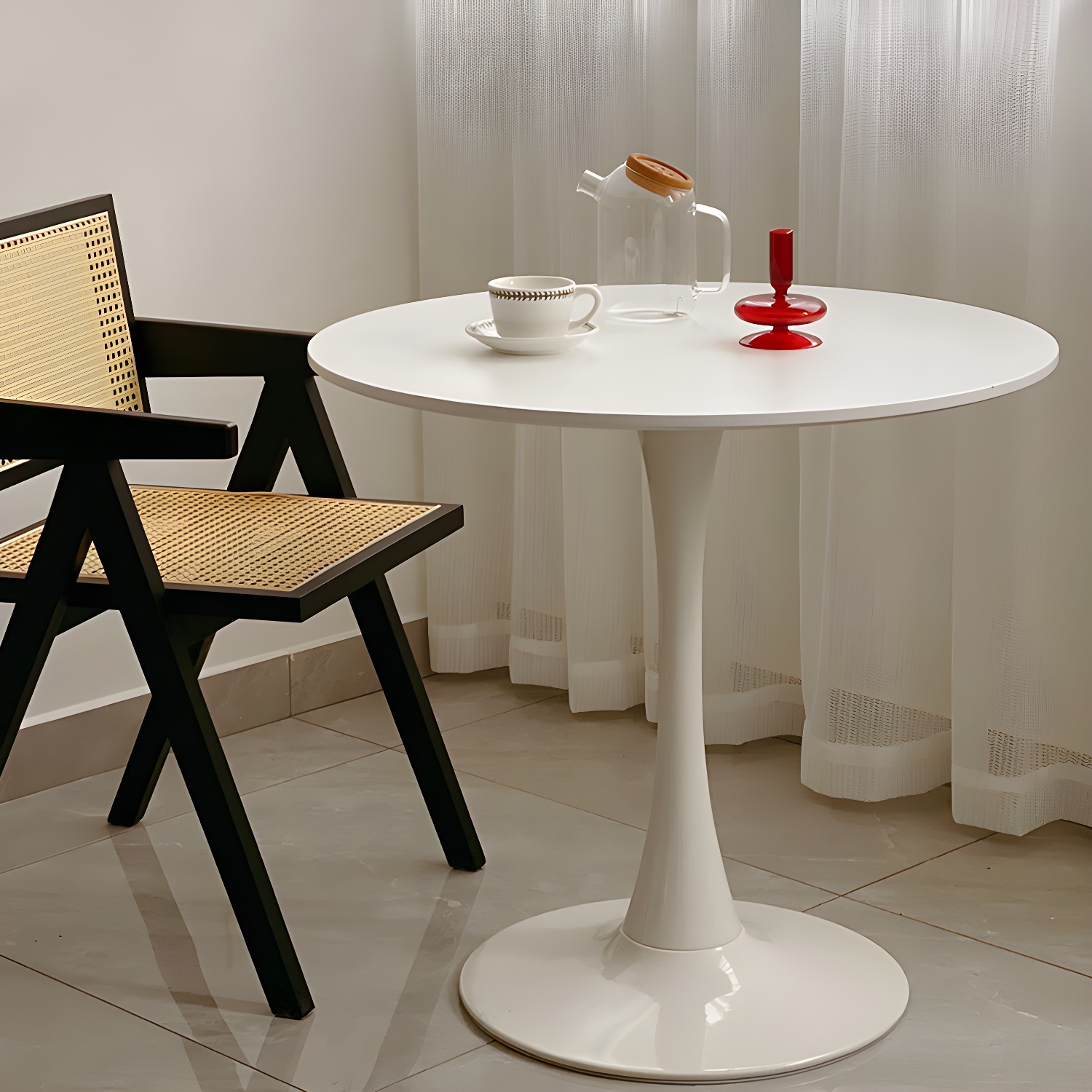 Tulip Dining Table Round Dining Table for Kitchen Dining Room - image 3