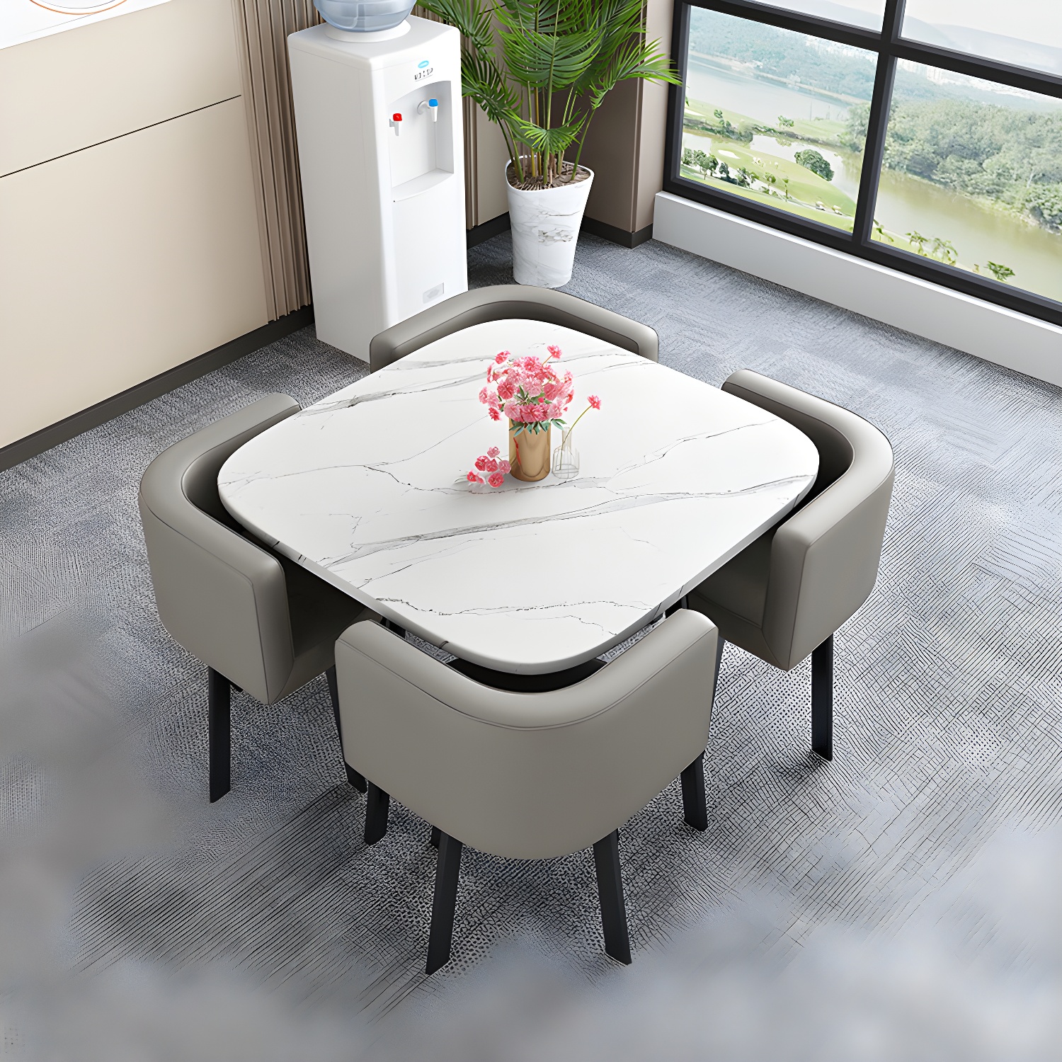 Modern Wood Dining Table Set 5 Pieces Dining Set for Home Use - image 13