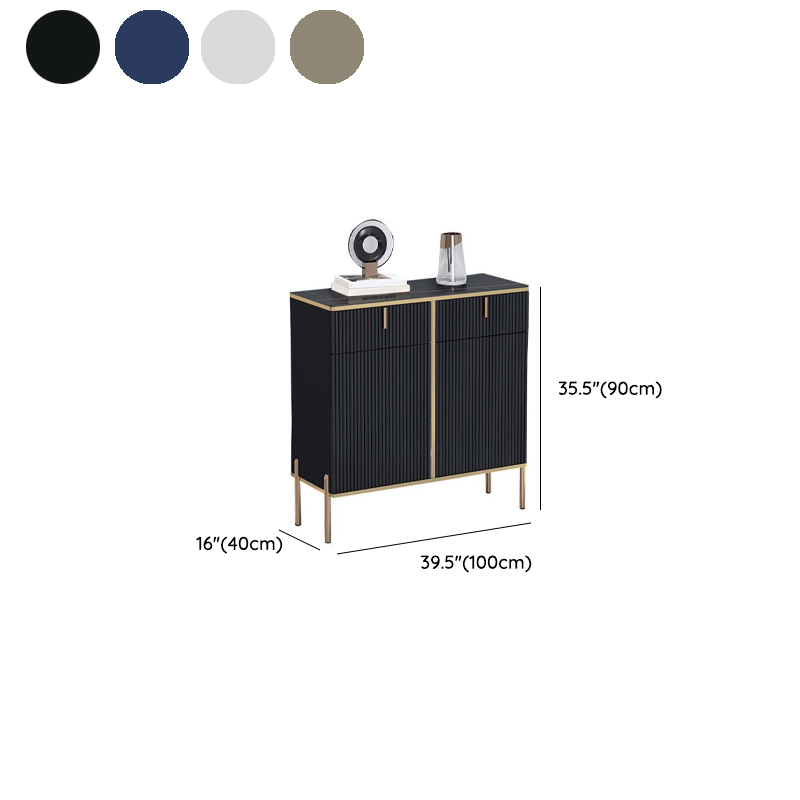 Glam Wood Sideboard Credenza with Cabinets and Drawers Assembly 40cm Width x 90cm Height - image 16