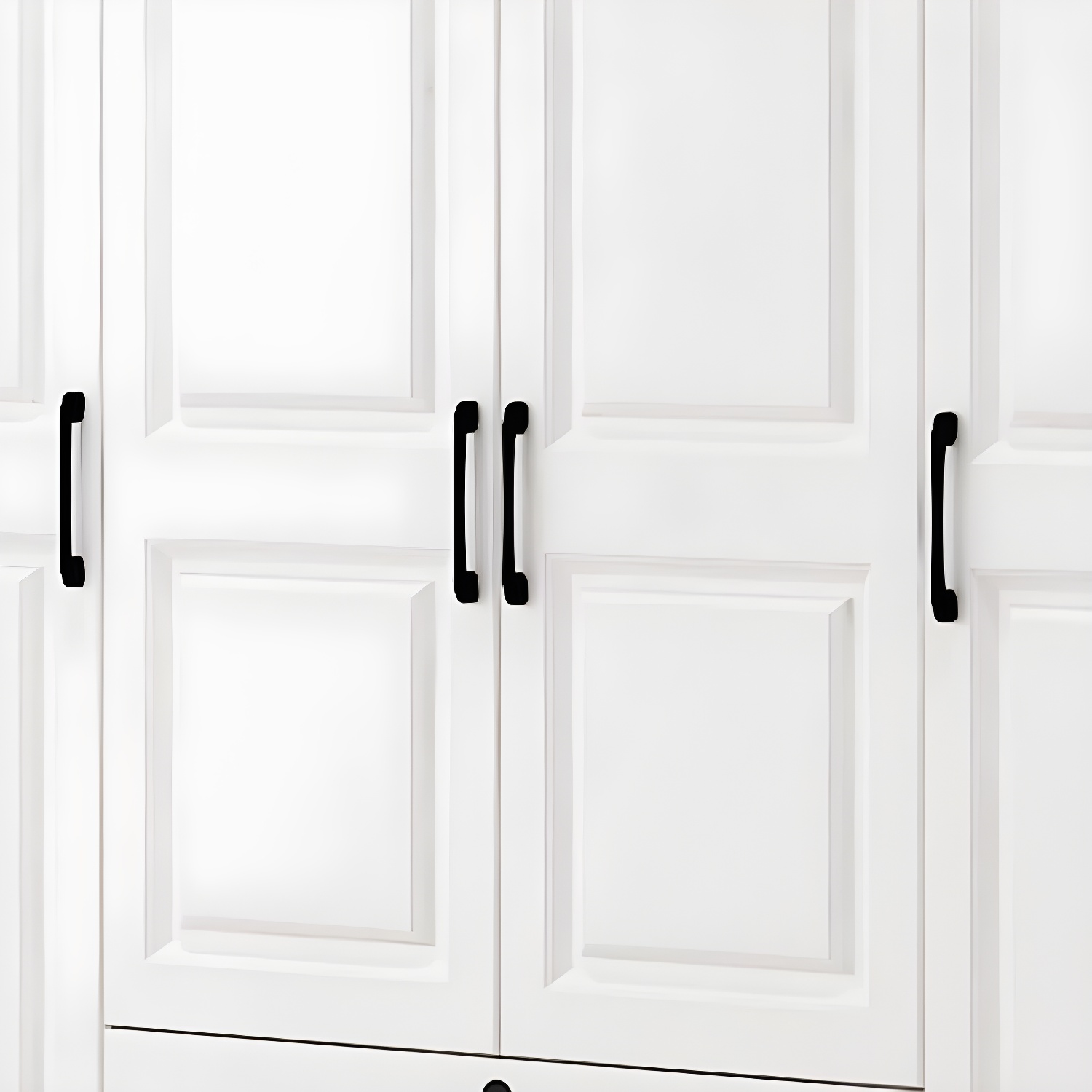 White Wood Wardrobe Armoire with Drawers, Shelves, and Clothing Rod - image 4