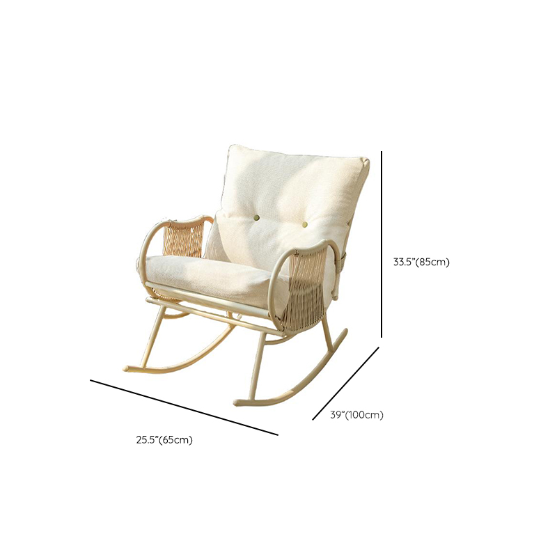 Art Deco Alloy Rocking Chair with Upholstered Track Arm - image 18