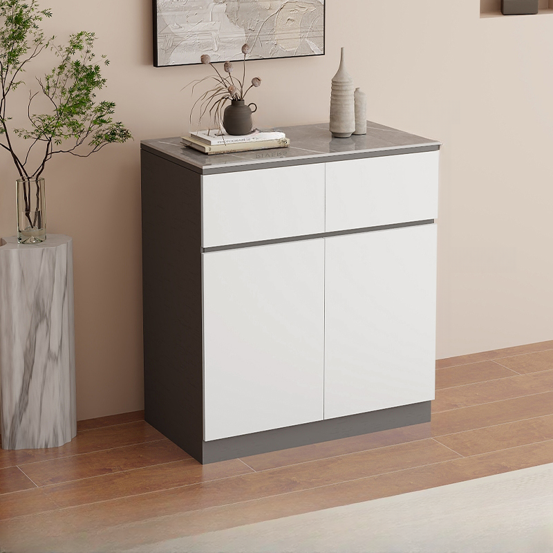 Sideboard with 4 Drawers/3 Drawers/2 Drawers, Narrow/Standard Size, Drawers Storage, Sintered Stone Countertop, Alterable Shelf, 4 Doors/3 Doors/2 Doors, and Tabletop