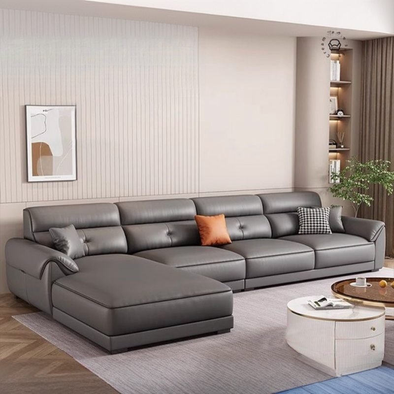 Casual Straight Scratch-repellent Sofa in Dove Grey with Horizontal Orientation, Latex Seat Fill, and Flared Arm