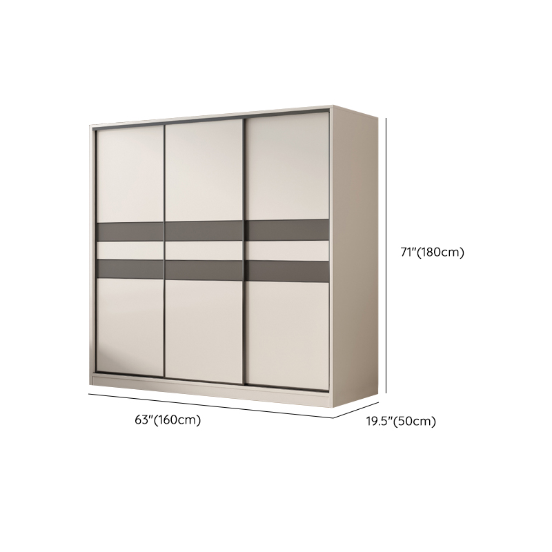 Chalk Nordic Timber Wardrobe with 3 Drawers, Self-supporting Design, Soft Close Door, and Clothing Rod - image 14