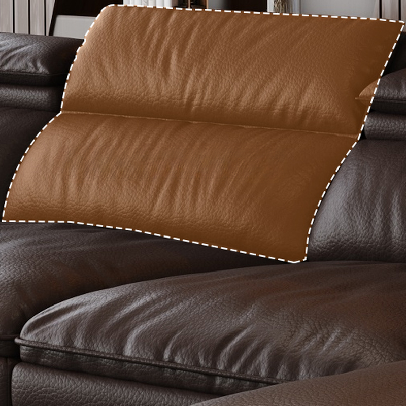 L-Shape Leather Sofa Recliner in White/Espresso/Beige with Right Hand Facing Orientation - image 13