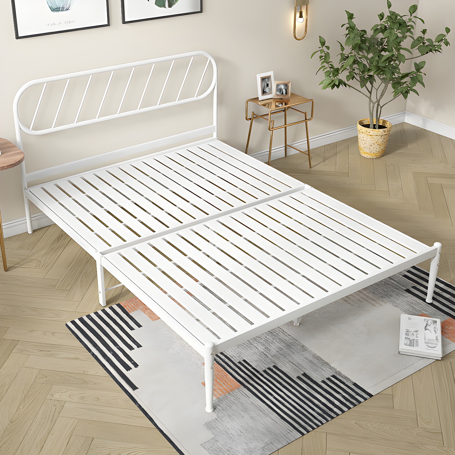 Modern Simple Style Open-Frame Panel with Metal Frame and Leg - image 5