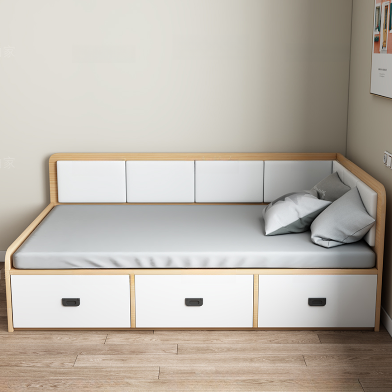 Solid Color Storage Included Bed with 3 Storage Boxes for Bedroom - image 4