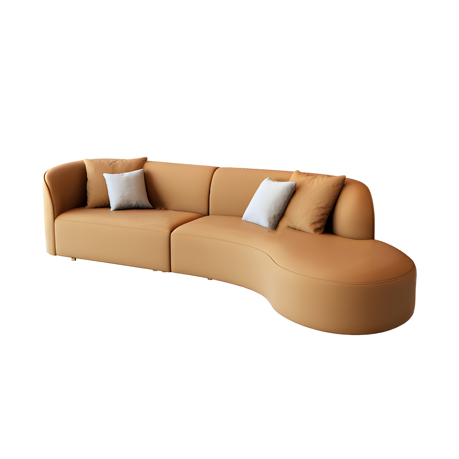 Modern Faux Leather Sectional Sofa Set with Wood Frame and Sponge Seat Fill Material - image 8