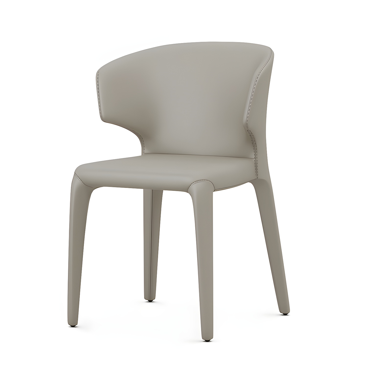 Designer Style Leather Arm Chair Wingback Matte Finish Single Dining Chair - image 9