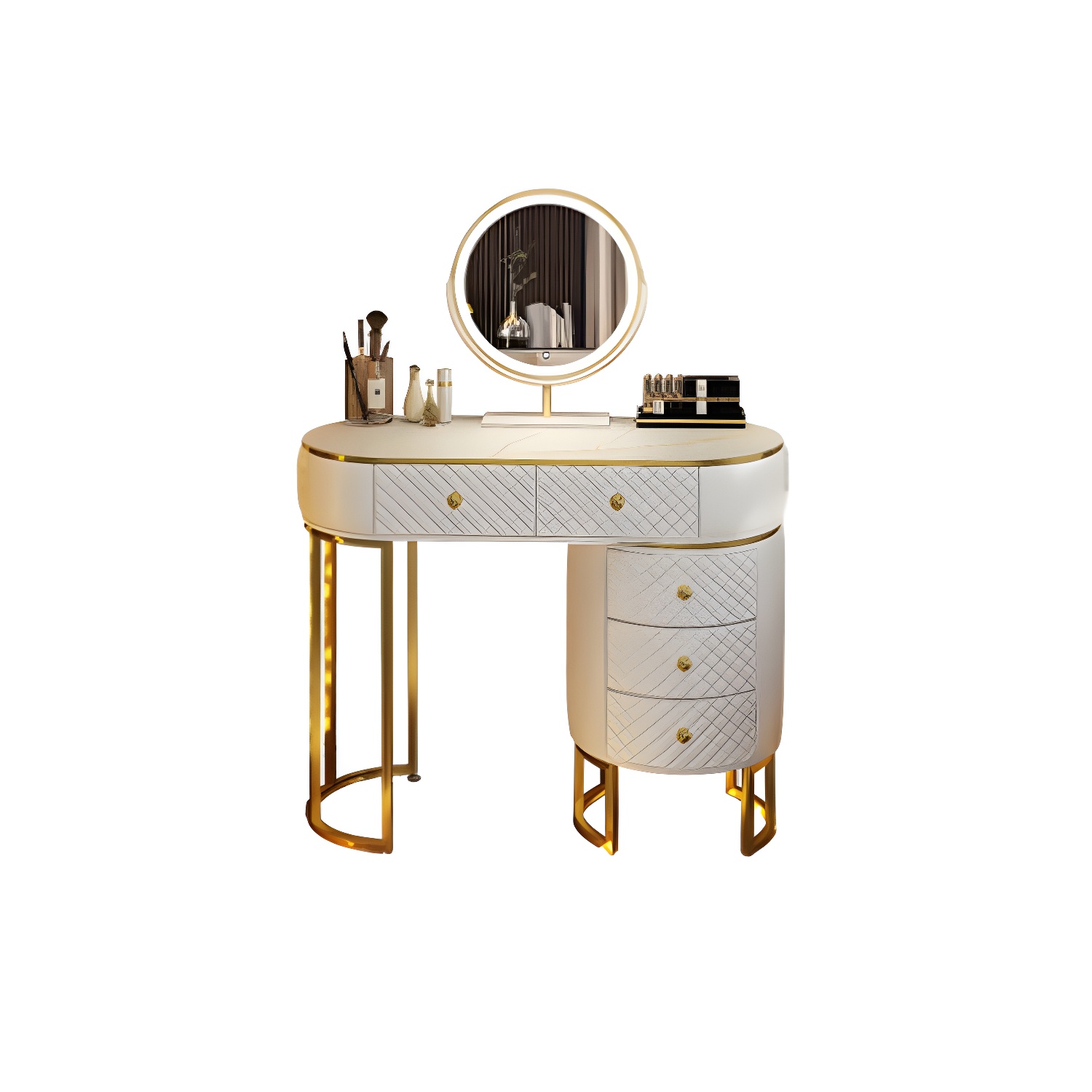 Scandinavian Wooden Vanity Dressing Table 29.9" H Bedroom Makeup Counter with Drawer - image 13