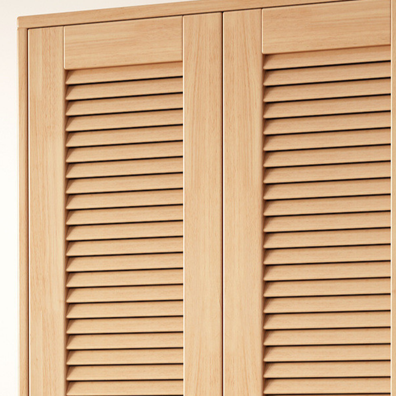 Natural Finish Cabinet Armoire with 2-Drawer - image 3