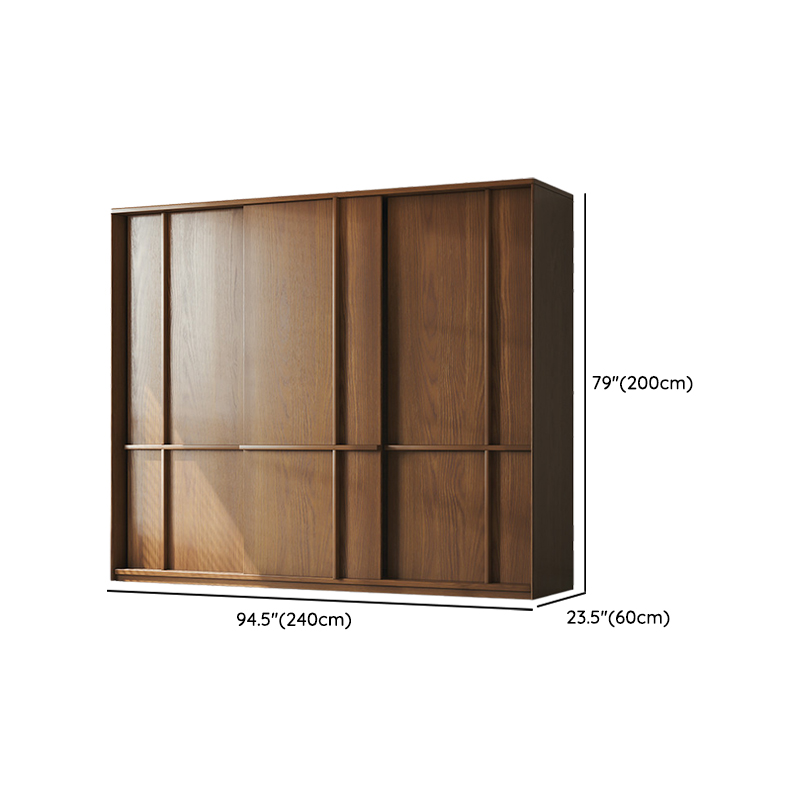 Stylish Coffee Modern Lumber Standalone Armoire Cabinet with Soft Close Drawers and Doors, Interior Shelves - image 14