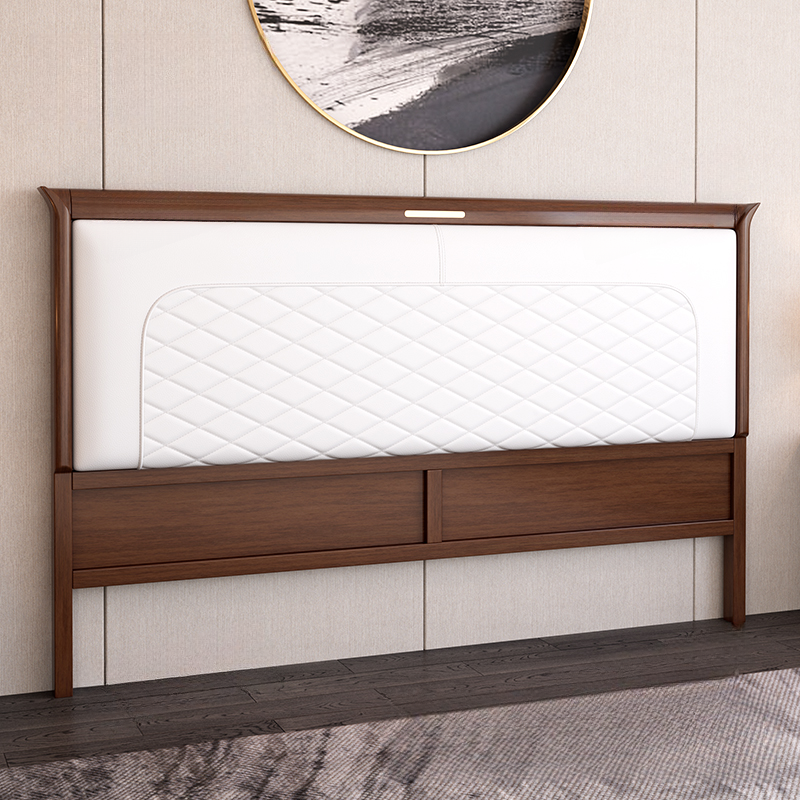 Modish No Distressing Rubberwood Panel Headboard with Rectangle Shape for King/Full/Queen Bed, Featuring Sponge Upholstery Fill and Standard Height - image 6