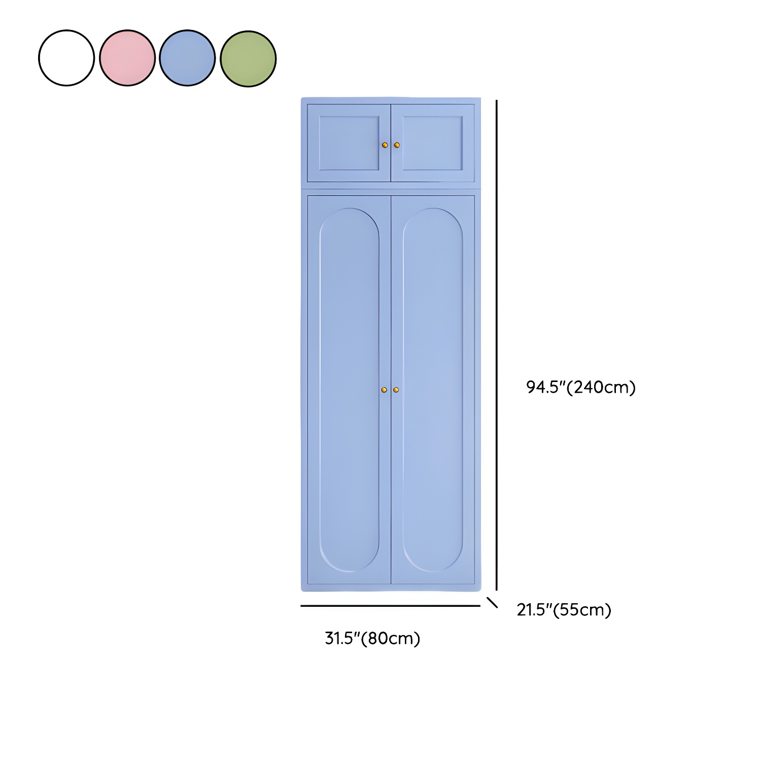 Stylish Wardrobe Armoire with Clothing Rod and Adjustable Shelves - image 18